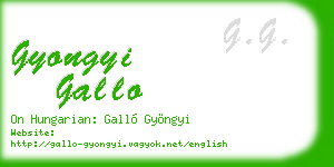 gyongyi gallo business card